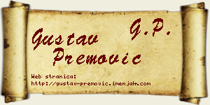 Gustav Premović vizit kartica